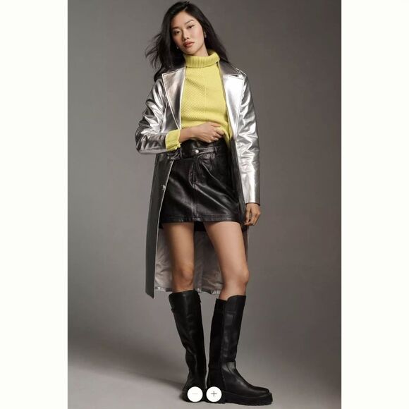 Anthropologie Pilcro Bombshell Faux Leather Mini Skirt - Picture 2 of 3